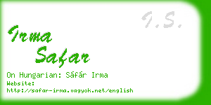 irma safar business card